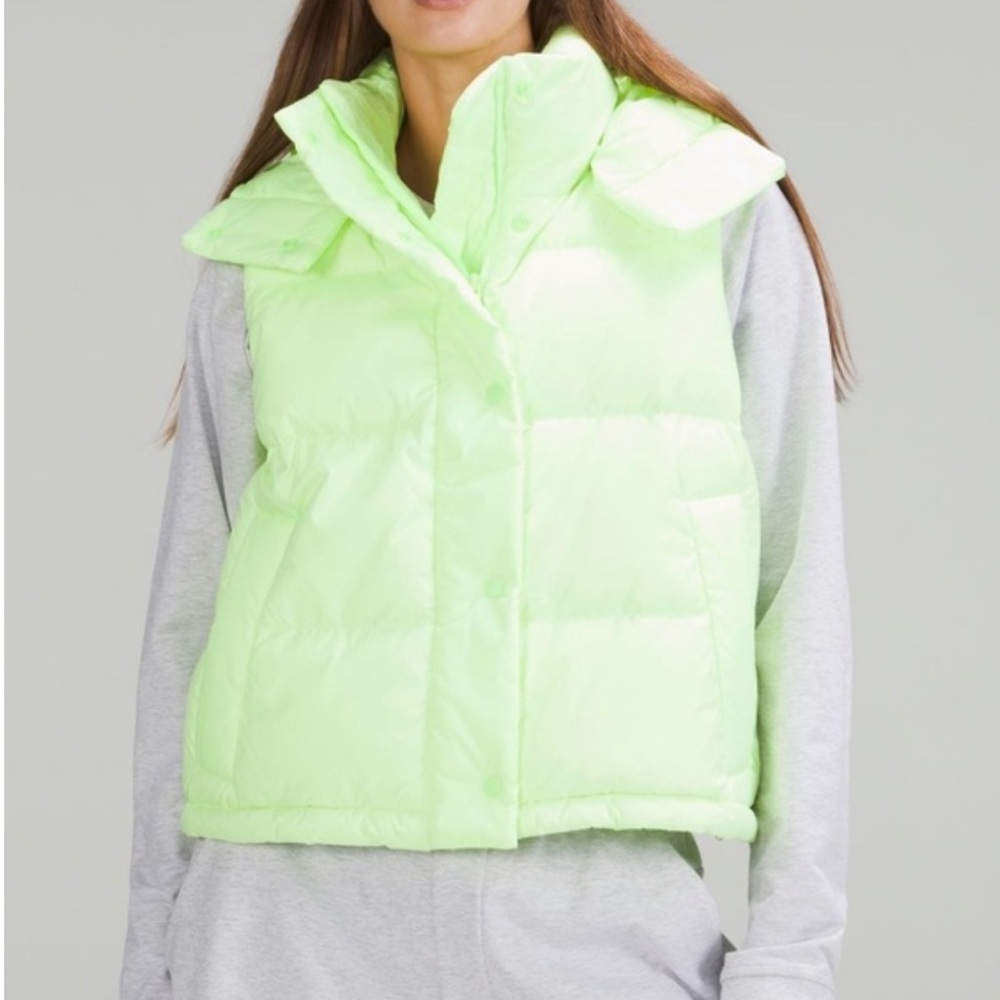 Lululemon Wunder Puff Cropped Vest Size 2 Faded Zap FZAP